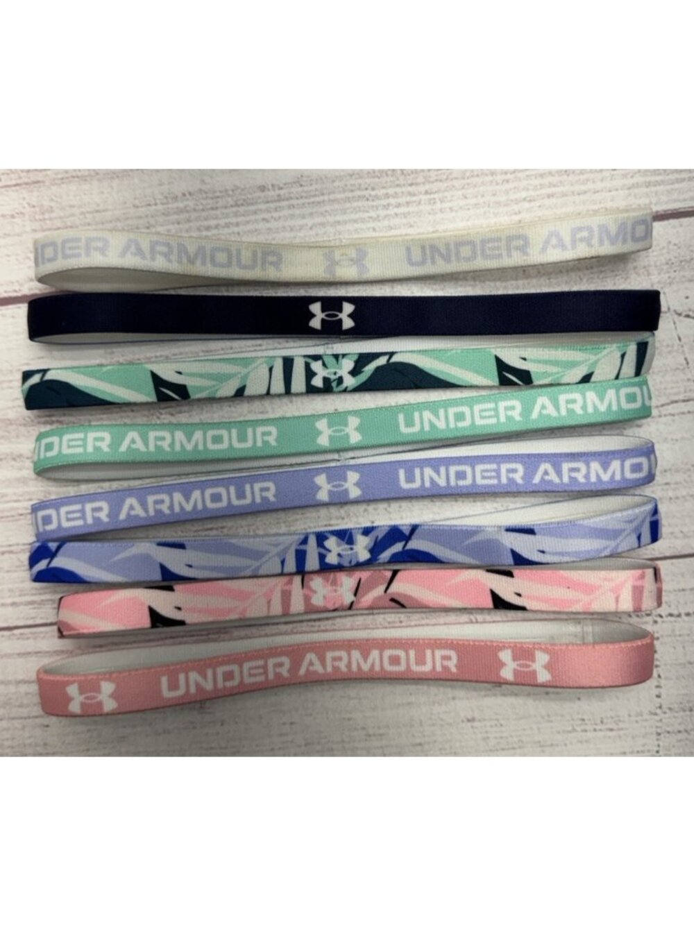 UNDER ARMOUR Headband 8-Pack - Adult Logo Bands - EUC